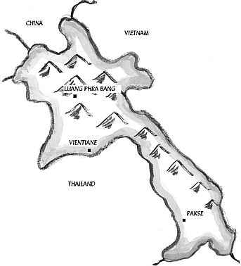 Karte von Laos