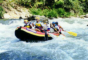 Adventure Rafting on the Pai River (Maenam Pai), Mae Hong Sorn Province, Northern Thailand.