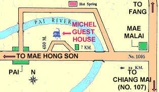 Map of Michel Guest House and around  (12.0 K)